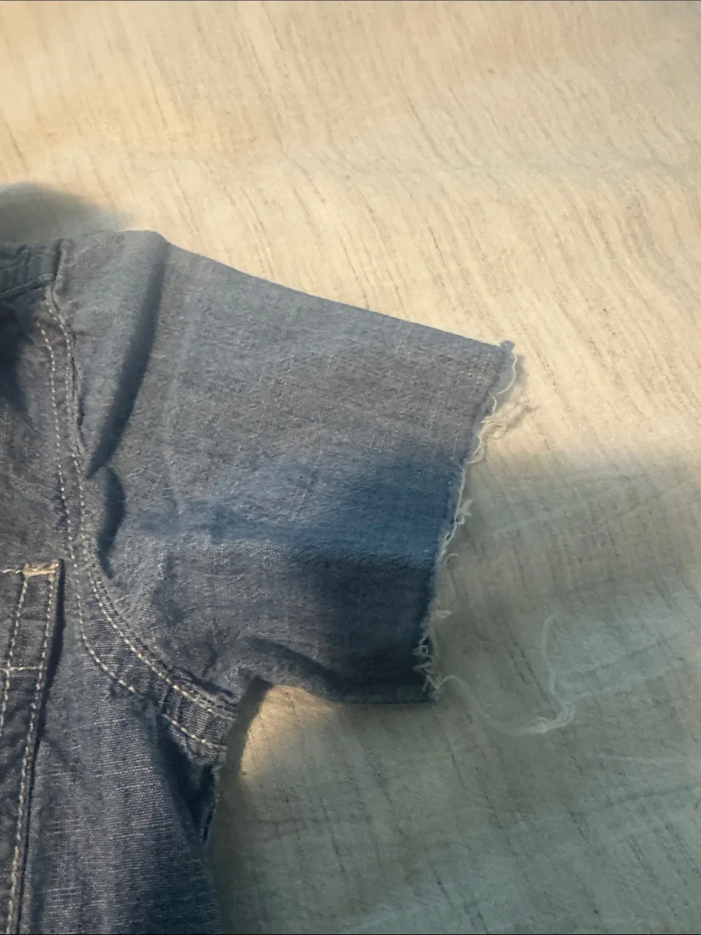 OshKosh B'gosh Short Sleeve Denim-Look Button Down Shirt - Blue